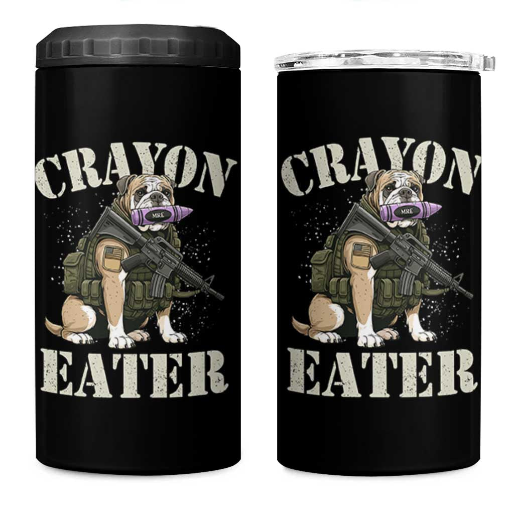 Funny Crayon Eater 4 in 1 Can Cooler Tumbler Military Corps Proud Marine Soldier - Wonder Print Shop