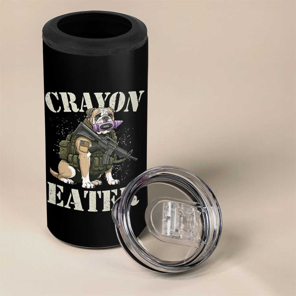 Funny Crayon Eater 4 in 1 Can Cooler Tumbler Military Corps Proud Marine Soldier - Wonder Print Shop