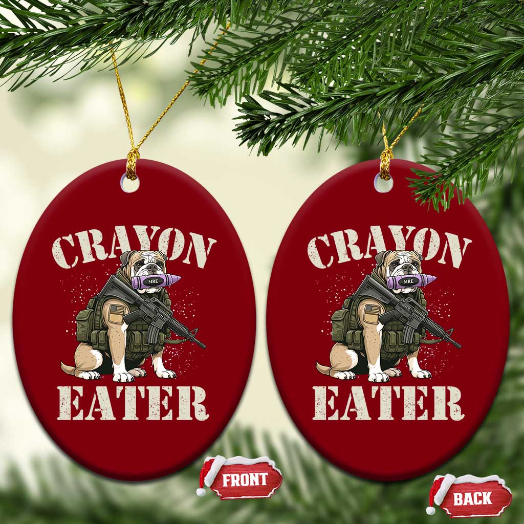Funny Crayon Eater Ceramic Ornament Military Corps Proud Marine Soldier - Wonder Print Shop