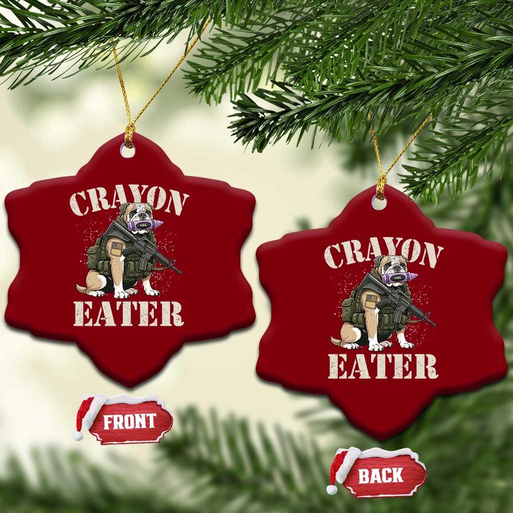 Funny Crayon Eater Ceramic Ornament Military Corps Proud Marine Soldier - Wonder Print Shop