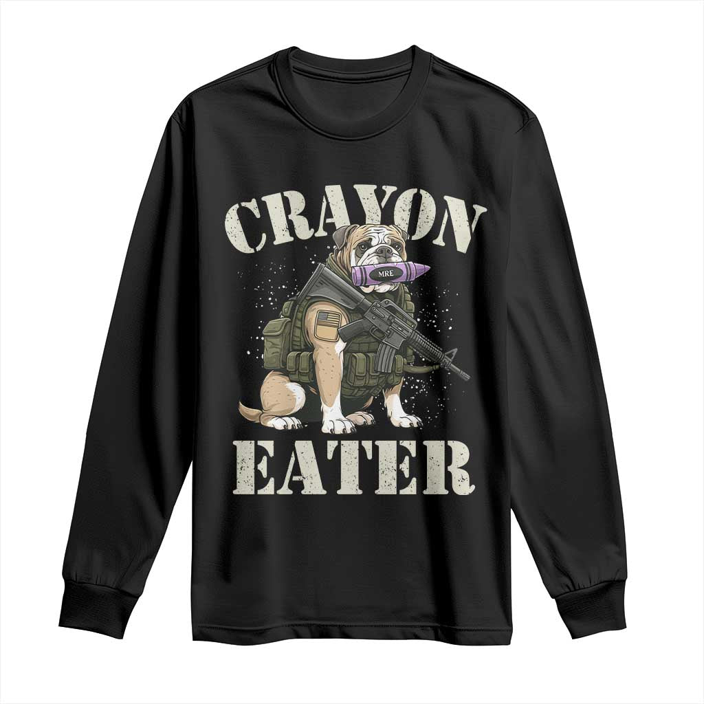Funny Crayon Eater Long Sleeve Shirt Military Corps Proud Marine Soldier - Wonder Print Shop