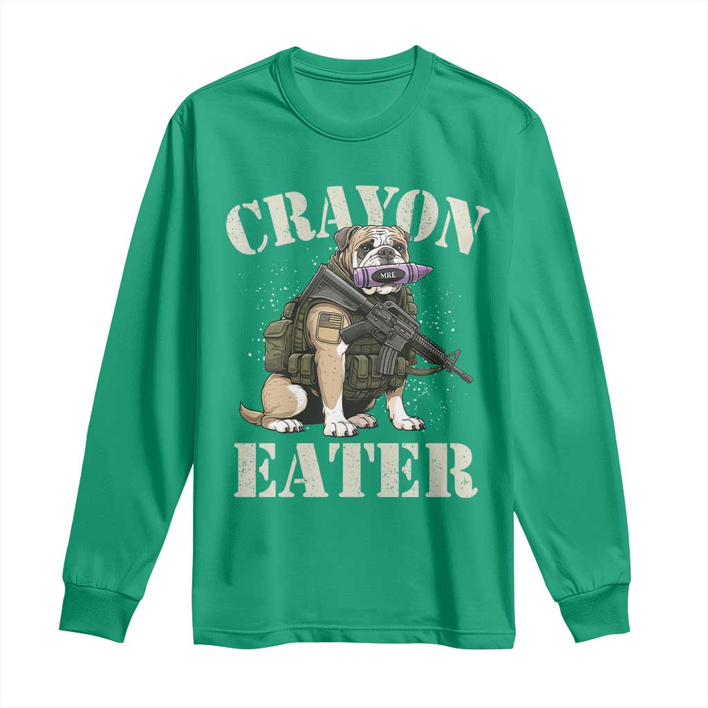 Funny Crayon Eater Long Sleeve Shirt Military Corps Proud Marine Soldier - Wonder Print Shop