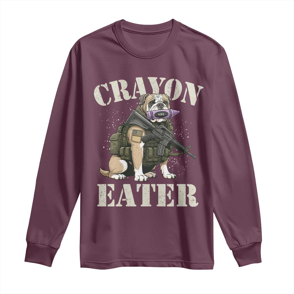Funny Crayon Eater Long Sleeve Shirt Military Corps Proud Marine Soldier - Wonder Print Shop