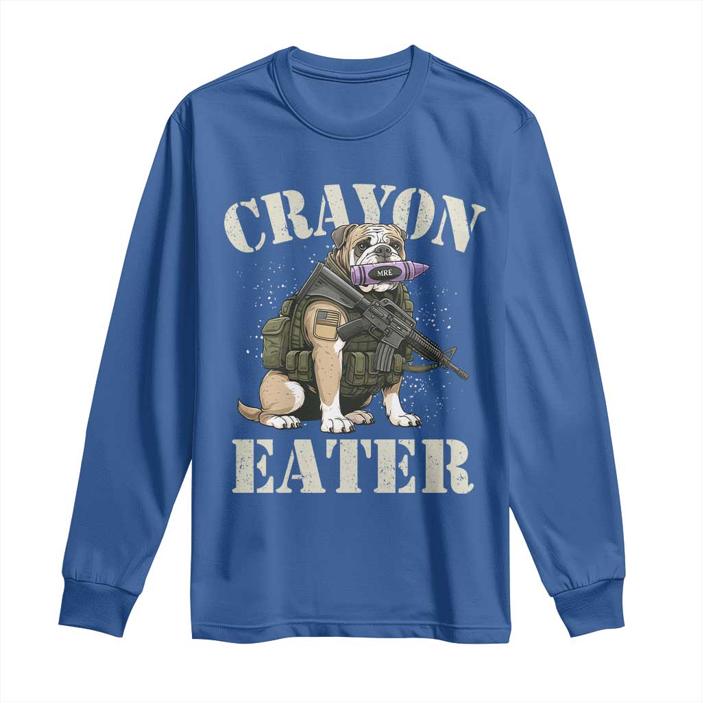 Funny Crayon Eater Long Sleeve Shirt Military Corps Proud Marine Soldier - Wonder Print Shop