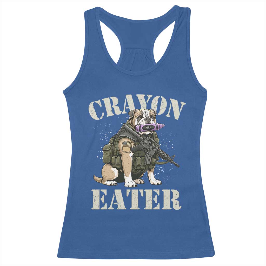Funny Crayon Eater Racerback Tank Top Military Corps Proud Marine Soldier - Wonder Print Shop
