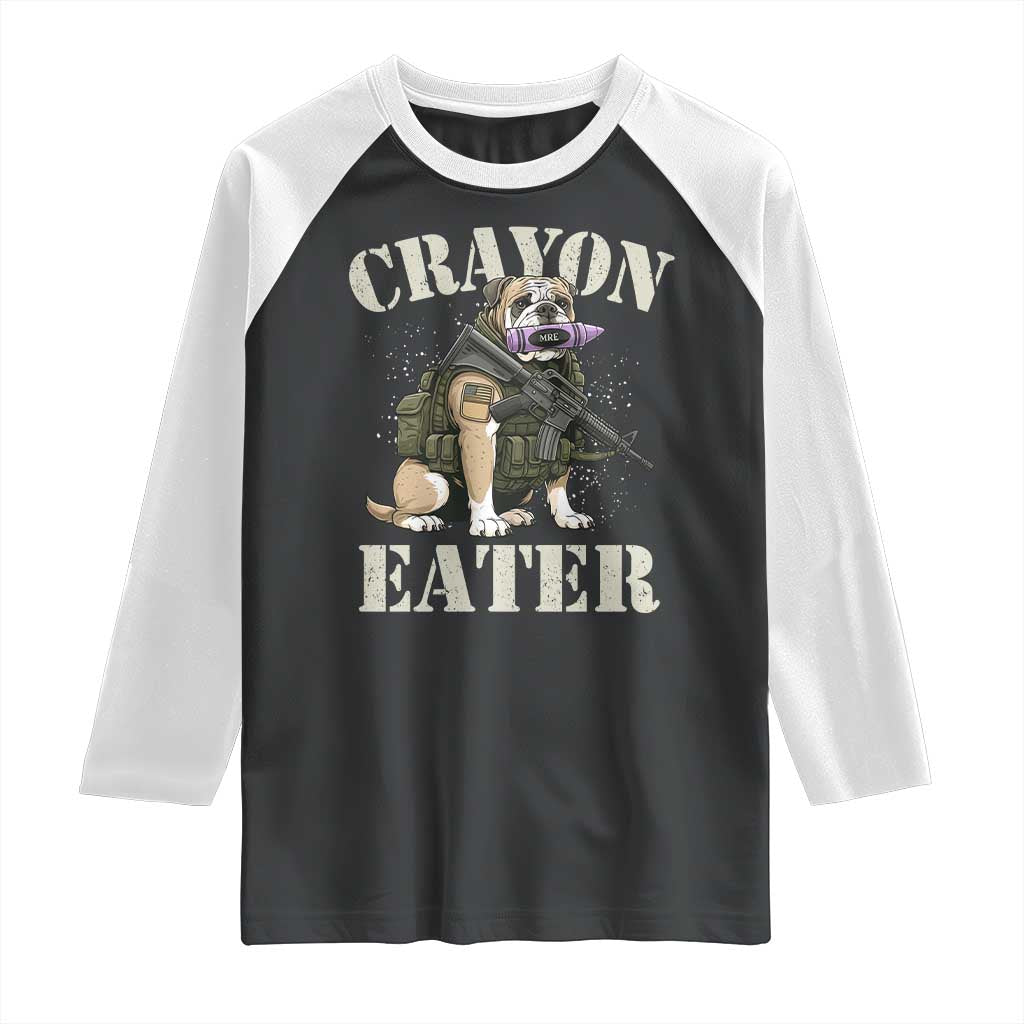 Funny Crayon Eater Raglan Shirt Military Corps Proud Marine Soldier - Wonder Print Shop