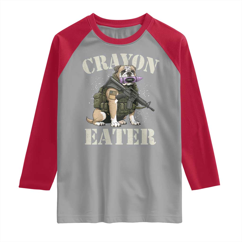Funny Crayon Eater Raglan Shirt Military Corps Proud Marine Soldier - Wonder Print Shop