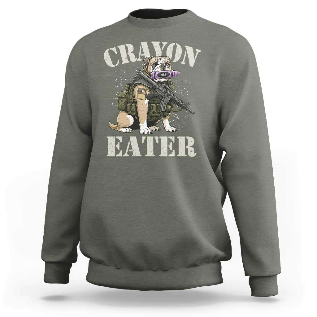 Funny Crayon Eater Sweatshirt Military Corps Proud Marine Soldier - Wonder Print Shop