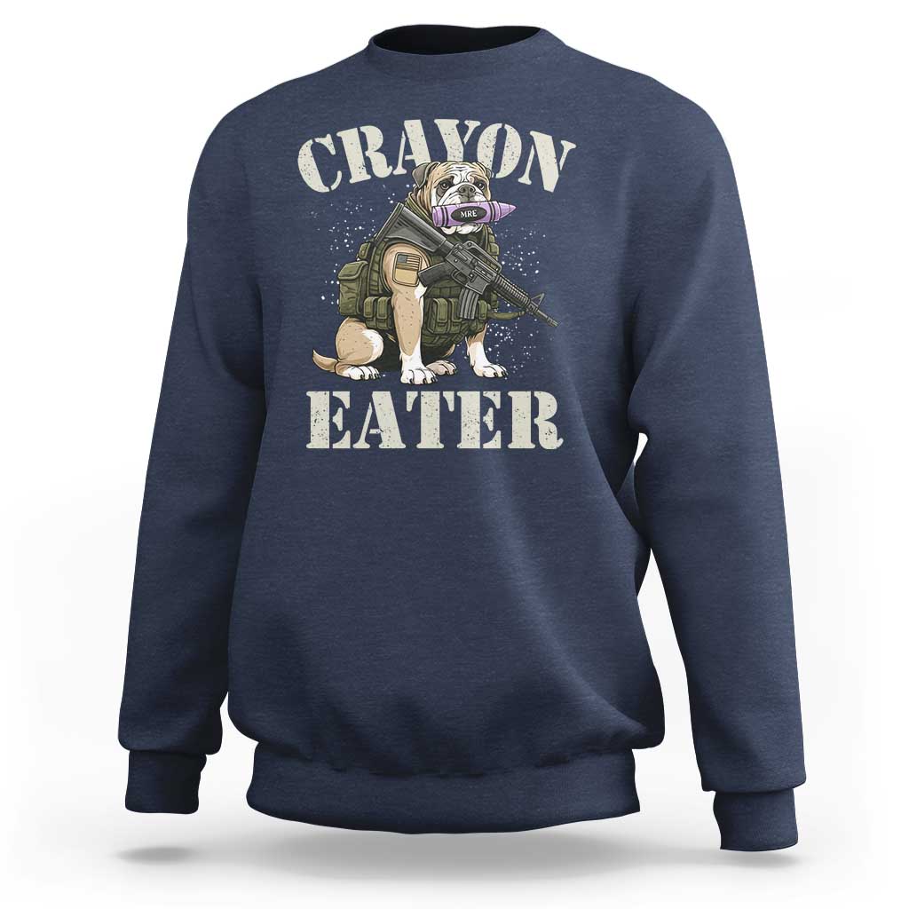 Funny Crayon Eater Sweatshirt Military Corps Proud Marine Soldier - Wonder Print Shop