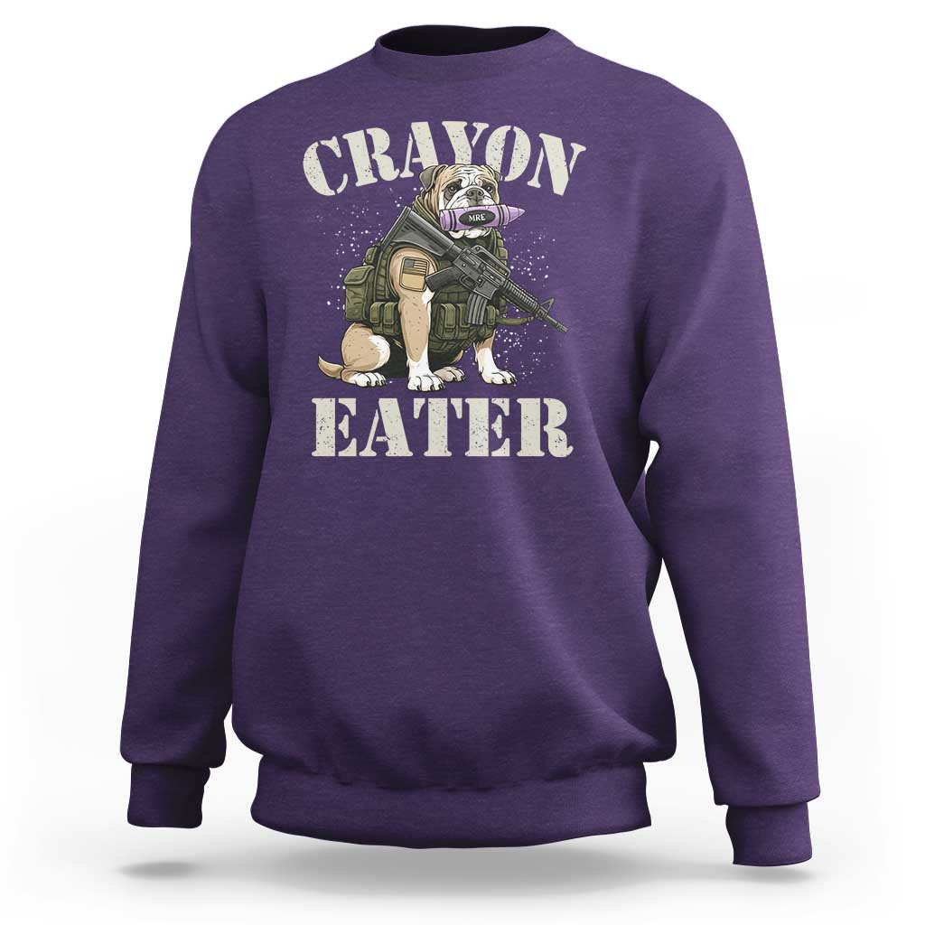 Funny Crayon Eater Sweatshirt Military Corps Proud Marine Soldier - Wonder Print Shop