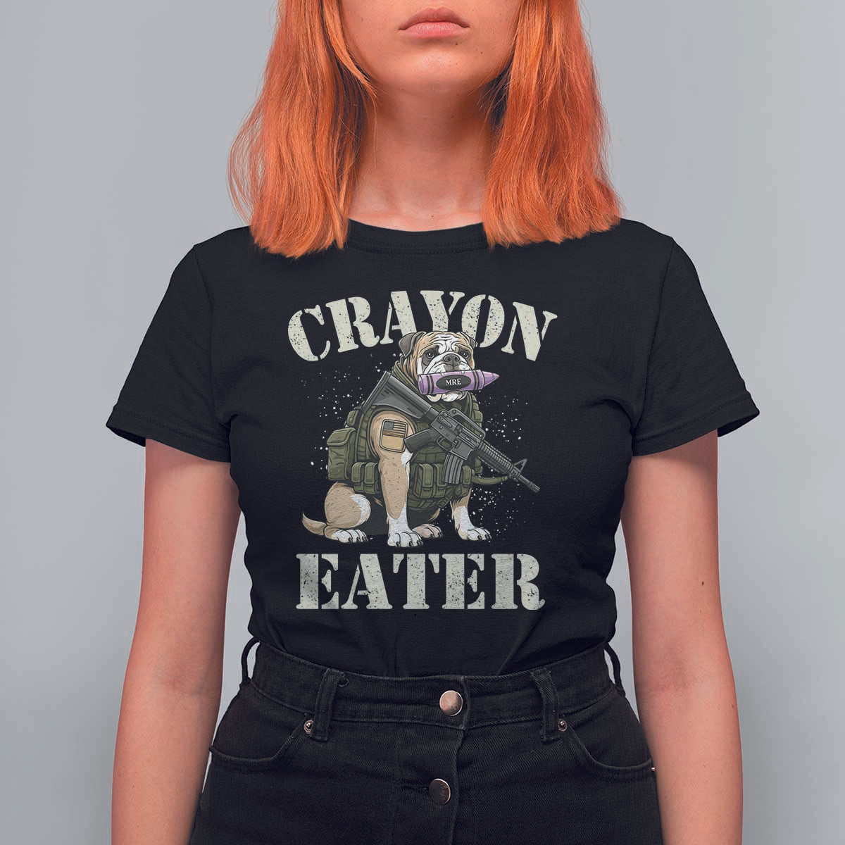 Funny Crayon Eater T Shirt For Women Military Corps Proud Marine Soldier - Wonder Print Shop