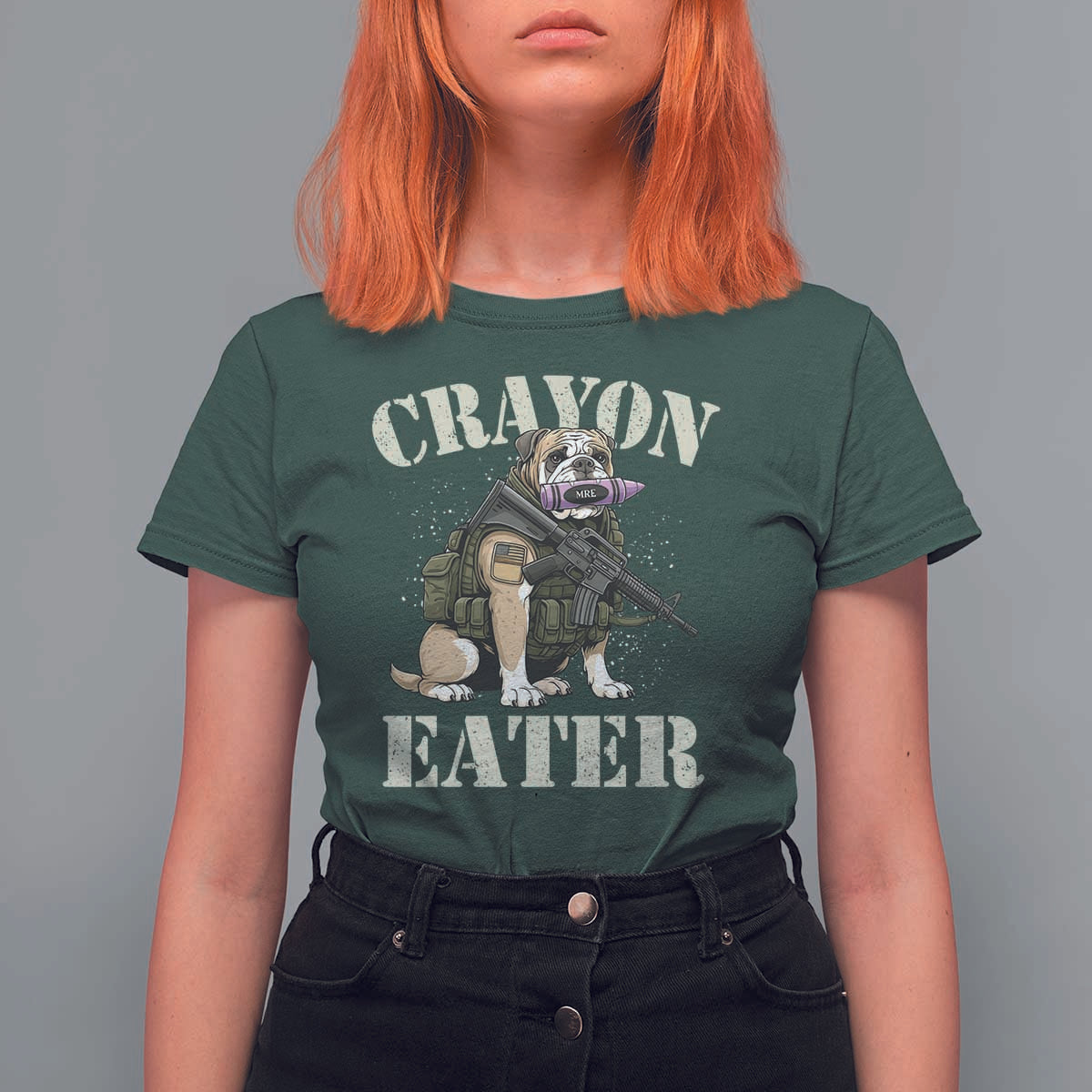 Funny Crayon Eater T Shirt For Women Military Corps Proud Marine Soldier - Wonder Print Shop