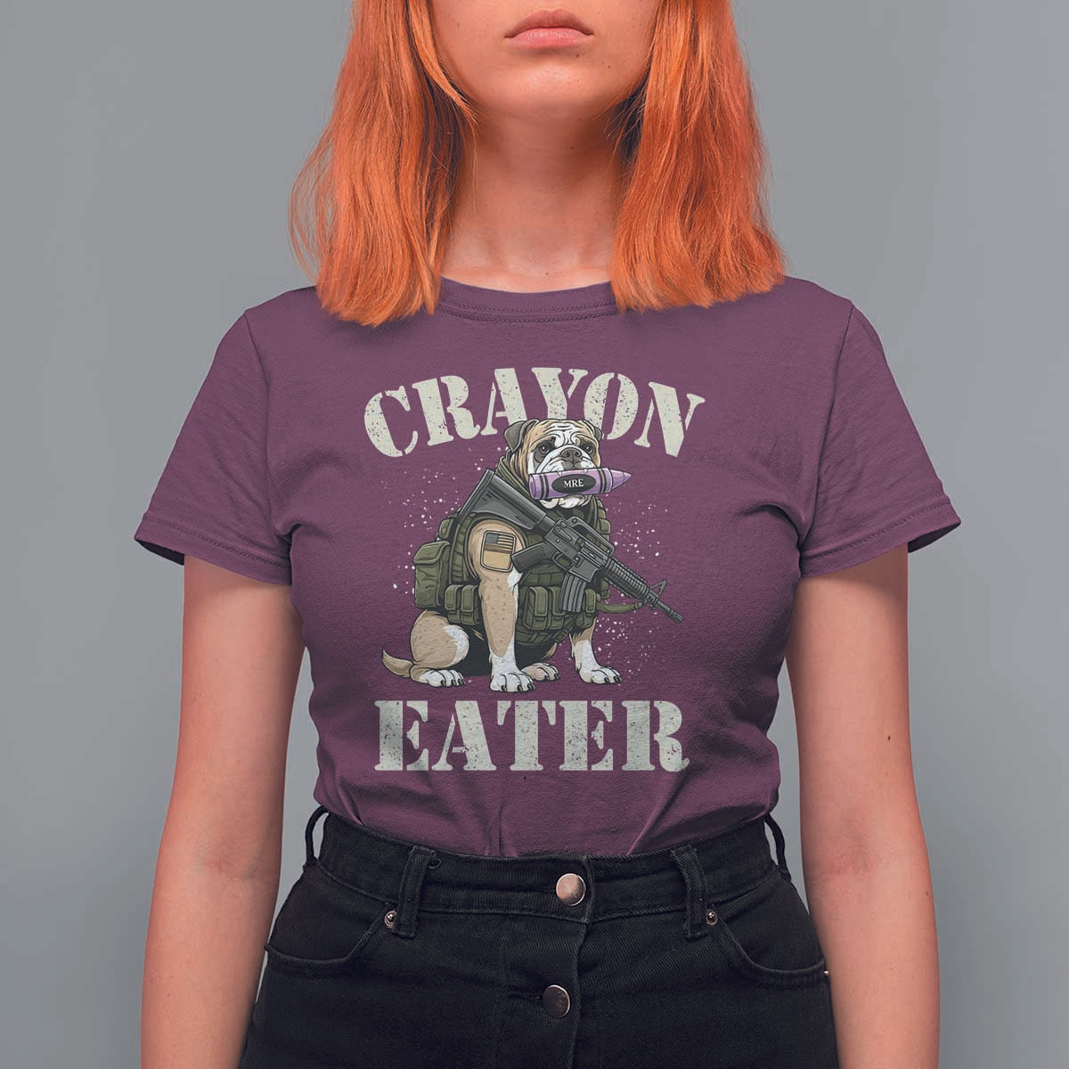 Funny Crayon Eater T Shirt For Women Military Corps Proud Marine Soldier - Wonder Print Shop