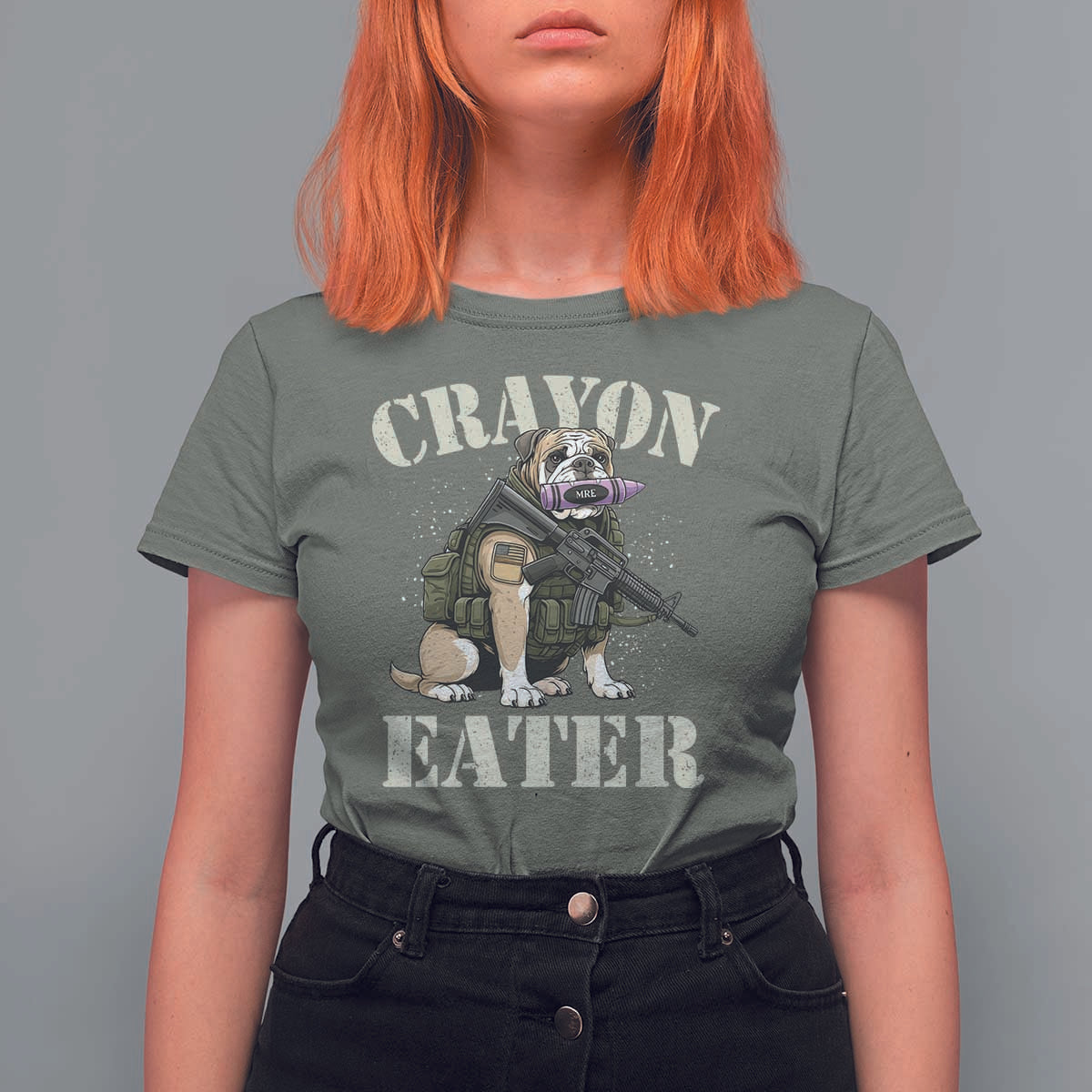 Funny Crayon Eater T Shirt For Women Military Corps Proud Marine Soldier - Wonder Print Shop