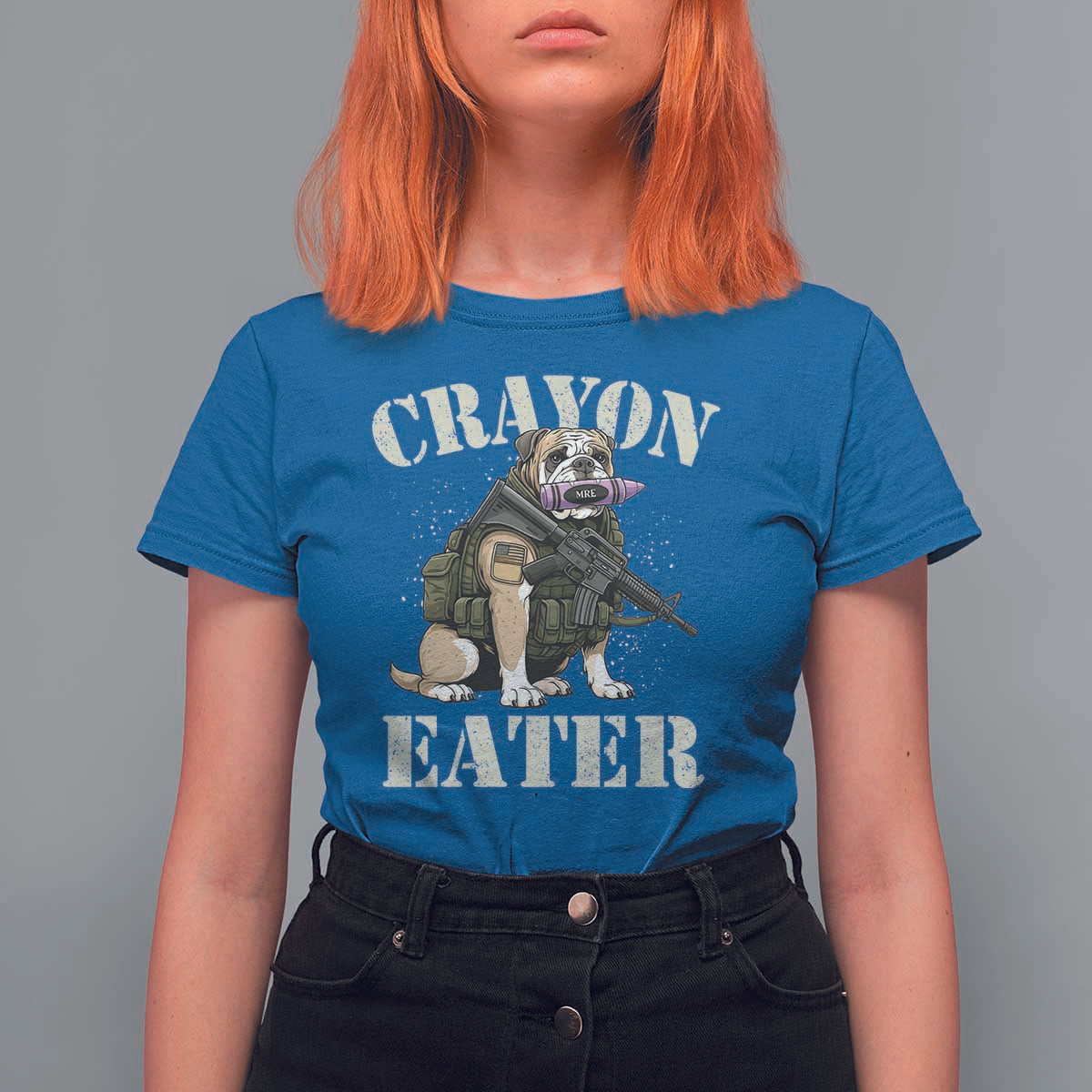 Funny Crayon Eater T Shirt For Women Military Corps Proud Marine Soldier - Wonder Print Shop