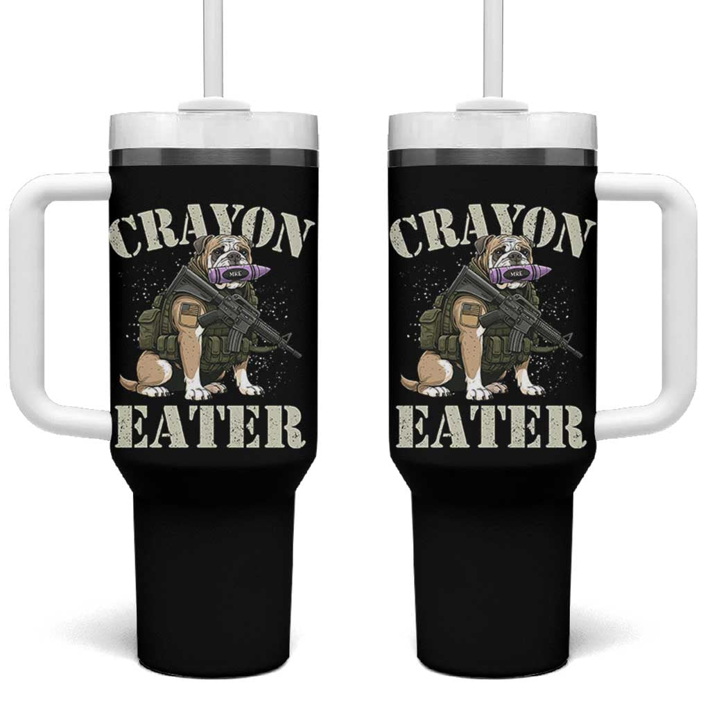 Funny Crayon Eater Tumbler With Handle Military Corps Proud Marine Soldier - Wonder Print Shop