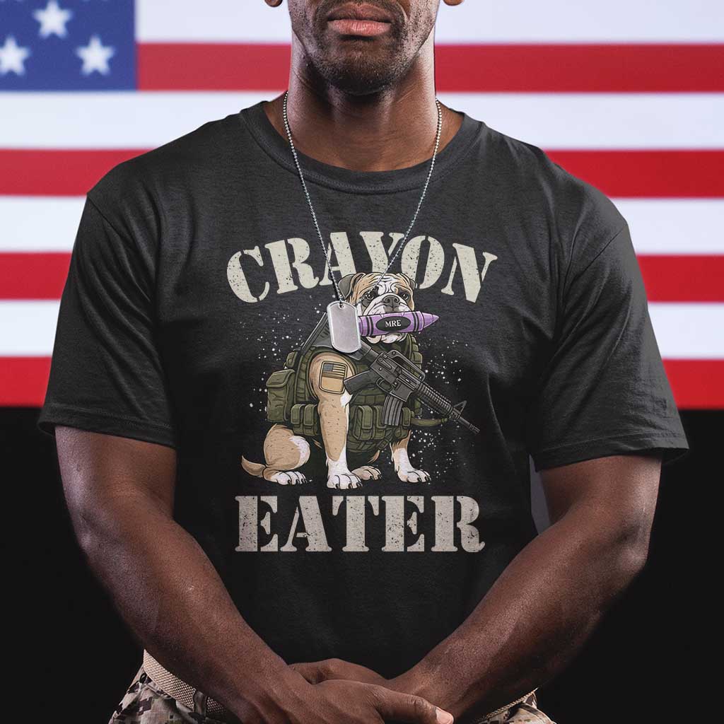 Funny Crayon Eater T Shirt Military Corps Proud Marine Soldier - Wonder Print Shop