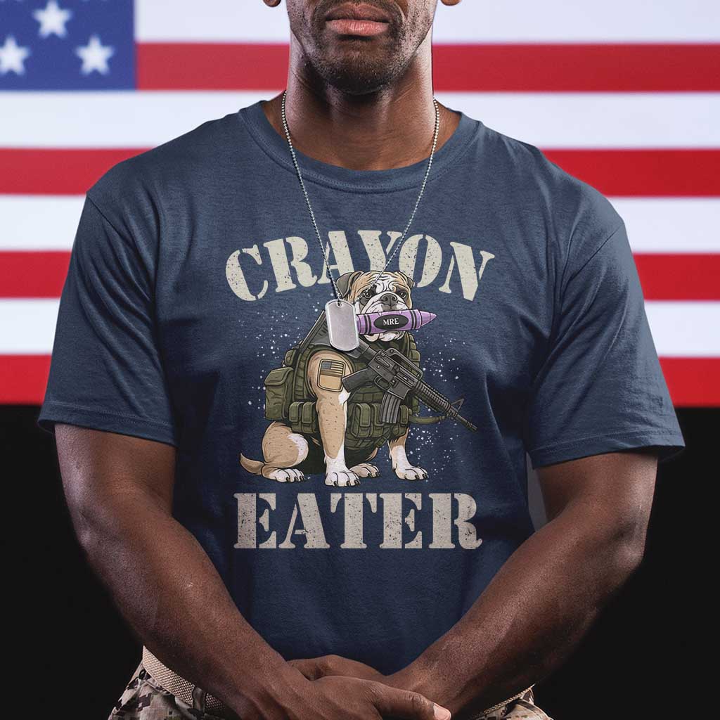 Funny Crayon Eater T Shirt Military Corps Proud Marine Soldier - Wonder Print Shop