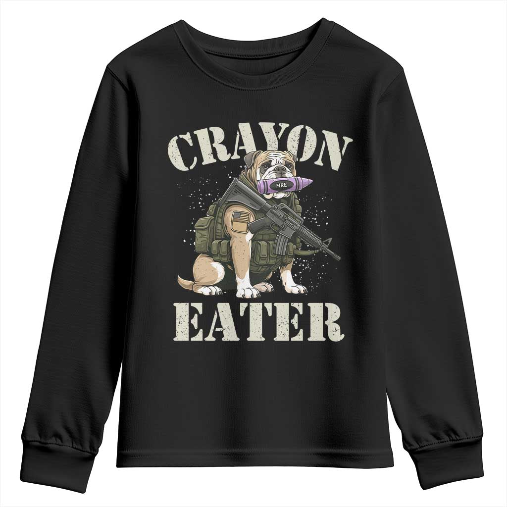 Funny Crayon Eater Youth Sweatshirt Military Corps Proud Marine Soldier - Wonder Print Shop