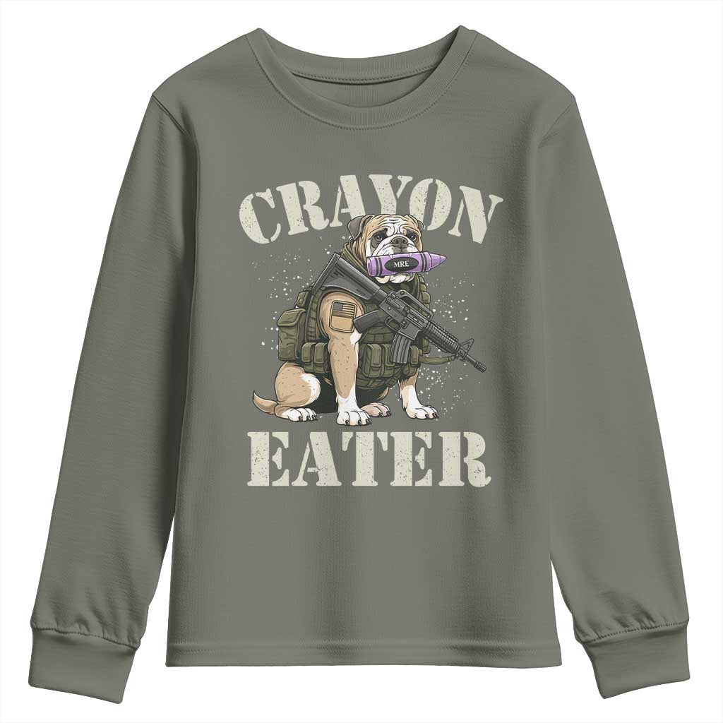 Funny Crayon Eater Youth Sweatshirt Military Corps Proud Marine Soldier - Wonder Print Shop