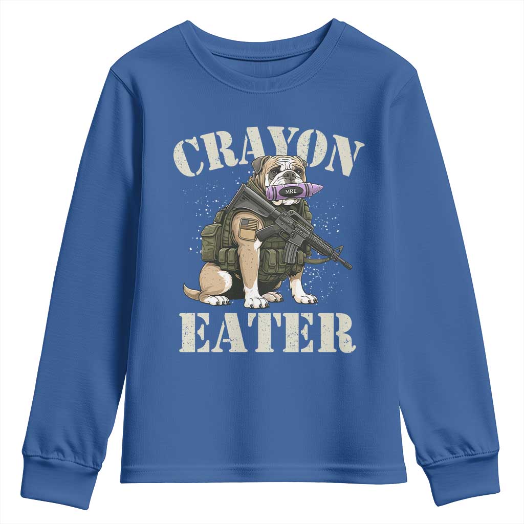 Funny Crayon Eater Youth Sweatshirt Military Corps Proud Marine Soldier - Wonder Print Shop