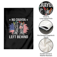 No Crayon Left Behind Garden Flag Corps Squad Military Our Marine Troop Combat Boots - Wonder Print Shop