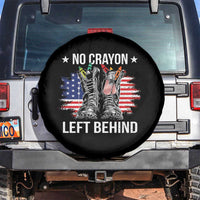 No Crayon Left Behind Spare Tire Cover Corps Squad Military Our Marine Troop Combat Boots - Wonder Print Shop
