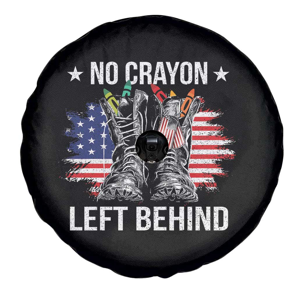 No Crayon Left Behind Spare Tire Cover Corps Squad Military Our Marine Troop Combat Boots - Wonder Print Shop