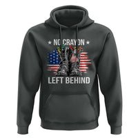 No Crayon Left Behind Hoodie Corps Squad Military Our Marine Troop Combat Boots - Wonder Print Shop