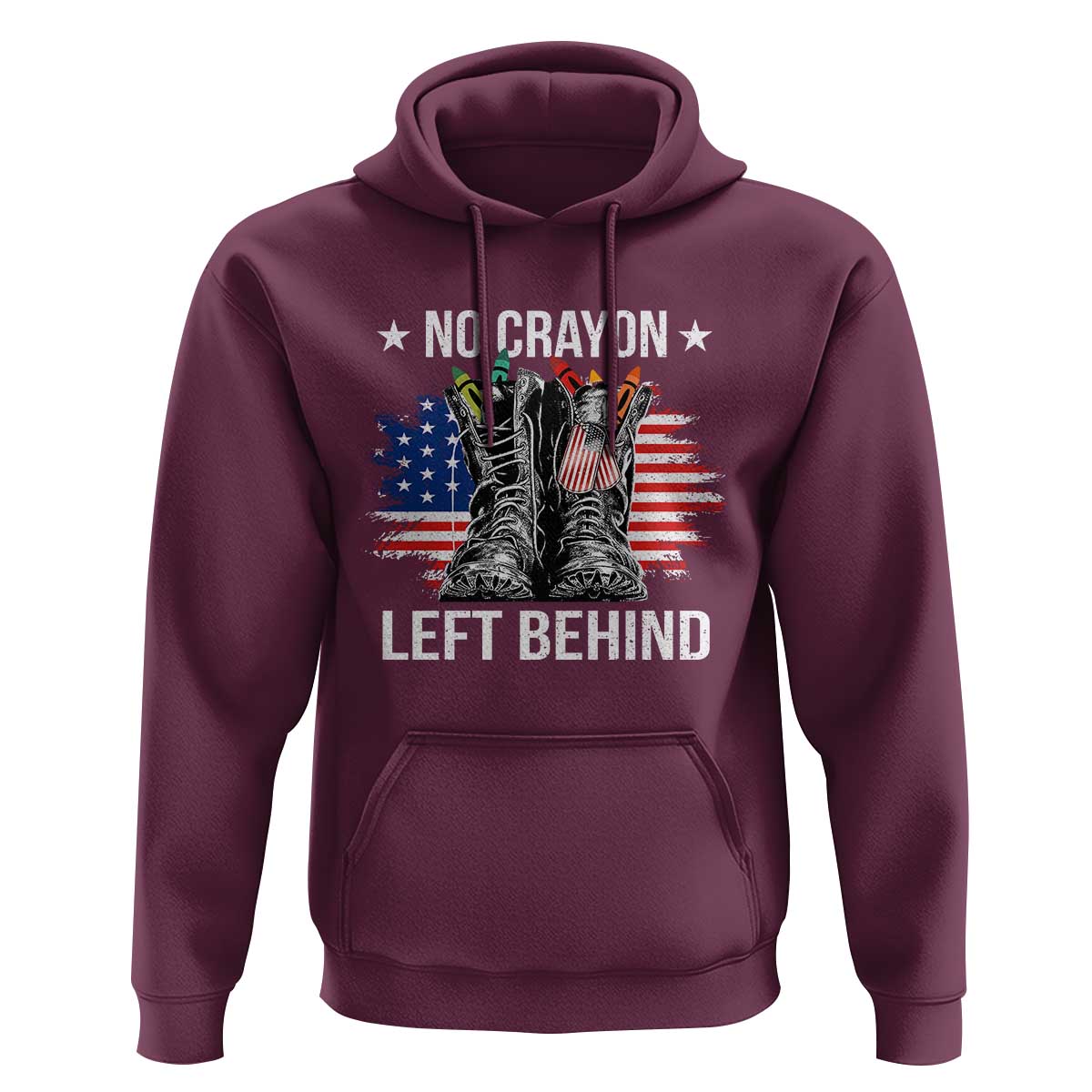 No Crayon Left Behind Hoodie Corps Squad Military Our Marine Troop Combat Boots - Wonder Print Shop