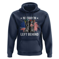No Crayon Left Behind Hoodie Corps Squad Military Our Marine Troop Combat Boots - Wonder Print Shop