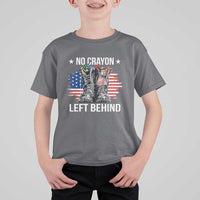 No Crayon Left Behind T Shirt For Kid Corps Squad Military Our Marine Troop Combat Boots - Wonder Print Shop