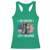 No Crayon Left Behind Racerback Tank Top Corps Squad Military Our Marine Troop Combat Boots - Wonder Print Shop