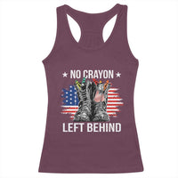 No Crayon Left Behind Racerback Tank Top Corps Squad Military Our Marine Troop Combat Boots - Wonder Print Shop