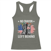 No Crayon Left Behind Racerback Tank Top Corps Squad Military Our Marine Troop Combat Boots - Wonder Print Shop