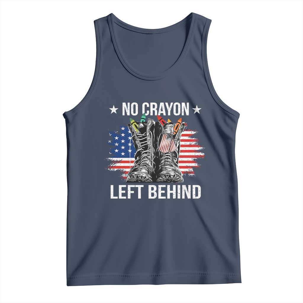 No Crayon Left Behind Tank Top Corps Squad Military Our Marine Troop Combat Boots - Wonder Print Shop