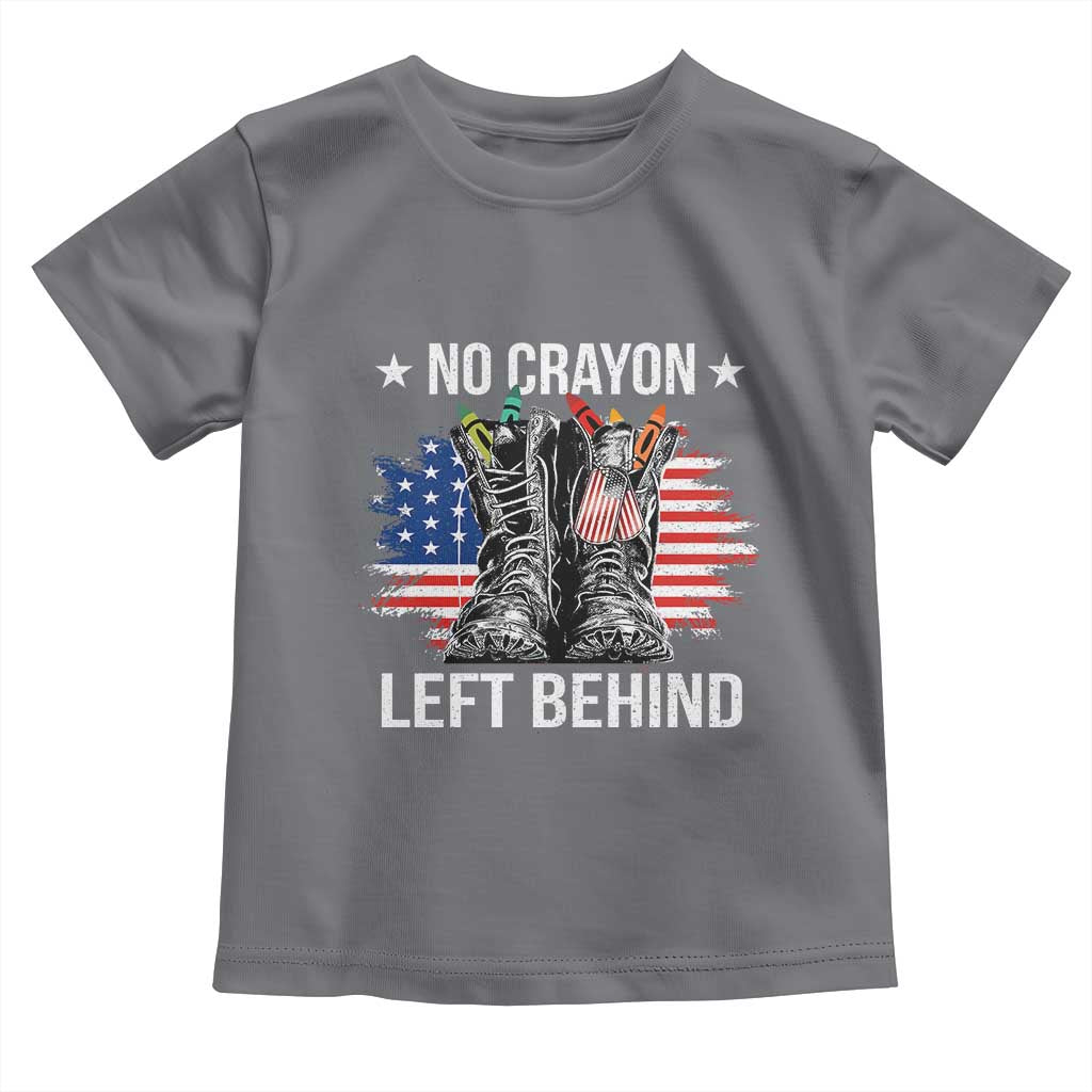 No Crayon Left Behind Toddler T Shirt Corps Squad Military Our Marine Troop Combat Boots - Wonder Print Shop