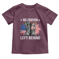 No Crayon Left Behind Toddler T Shirt Corps Squad Military Our Marine Troop Combat Boots - Wonder Print Shop