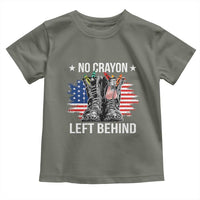 No Crayon Left Behind Toddler T Shirt Corps Squad Military Our Marine Troop Combat Boots - Wonder Print Shop
