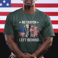 No Crayon Left Behind T Shirt Corps Squad Military Our Marine Troop Combat Boots - Wonder Print Shop