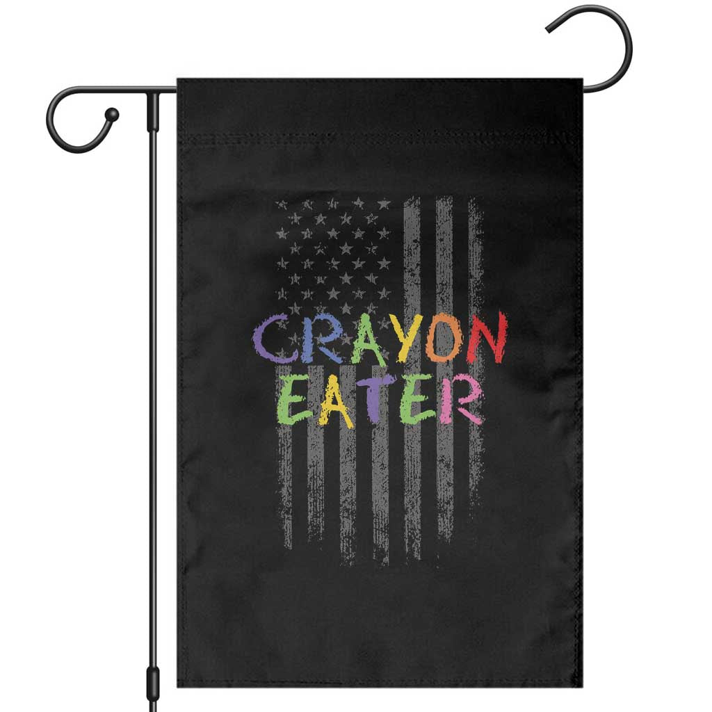 Funny Marine Military Veteran Garden Flag Crayon Eater American Flag - Wonder Print Shop