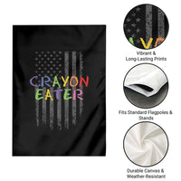 Funny Marine Military Veteran Garden Flag Crayon Eater American Flag - Wonder Print Shop