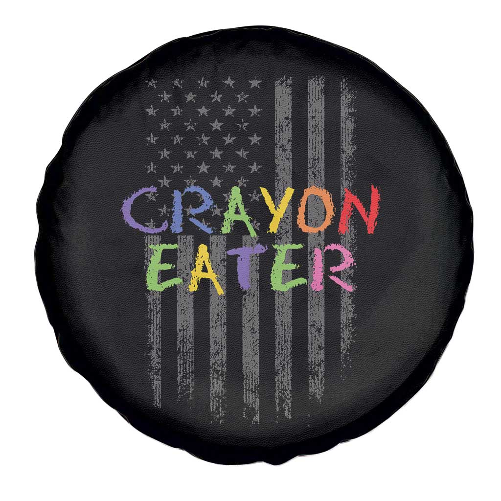 Funny Marine Military Veteran Spare Tire Cover Crayon Eater American Flag - Wonder Print Shop