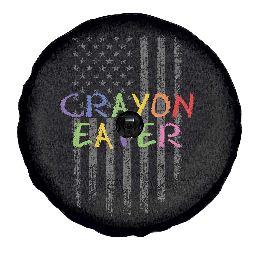Funny Marine Military Veteran Spare Tire Cover Crayon Eater American Flag - Wonder Print Shop