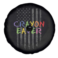Funny Marine Military Veteran Spare Tire Cover Crayon Eater American Flag - Wonder Print Shop