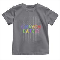 Funny Marine Military Veteran Toddler T Shirt Crayon Eater American Flag - Wonder Print Shop