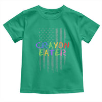 Funny Marine Military Veteran Toddler T Shirt Crayon Eater American Flag - Wonder Print Shop