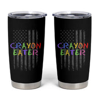 Funny Marine Military Veteran Tumbler Cup Crayon Eater American Flag - Wonder Print Shop