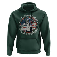 Never Underestimate A Women Who Is Also A Veteran Hoodie Female Veteran - Wonder Print Shop