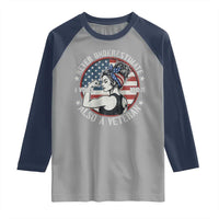 Never Underestimate A Women Who Is Also A Veteran Raglan Shirt Female Veteran - Wonder Print Shop